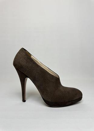 Замшеві ботильйони prada 3