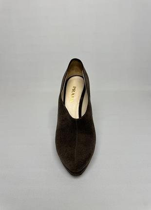 Замшеві ботильйони prada 4