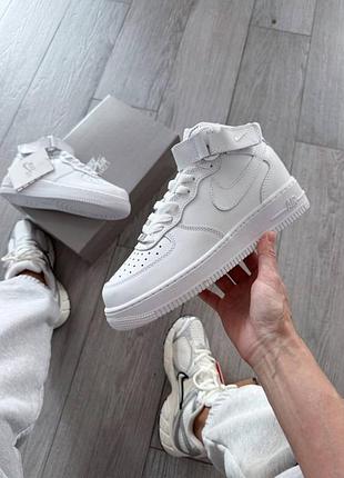 Мужские кроссовки nike air force 1 mid 07 white / smb+ 🔗