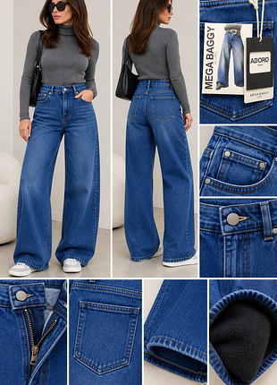 Жіночі теплі джинси на флісі, ad'oro denim italy