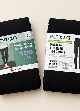 Жіночі термолегінси esmara, чорні, розмір l, 100 den
