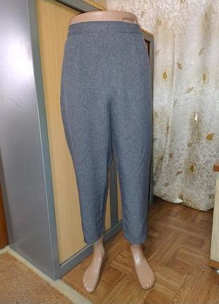 Женские укороченные брюки серого цвета, размер 18 - xl - 52