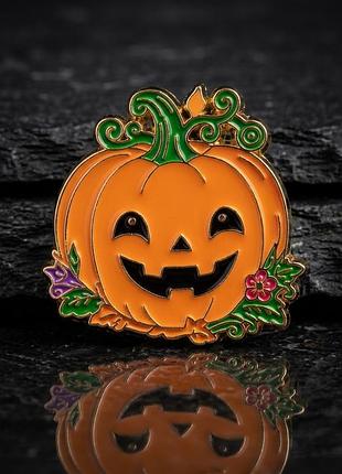 Пин " тыквик" 2.8 см, брошка, тыква, хеллоуин, хелловин, helloween, осень