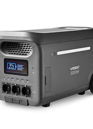 Портативная зарядная станция videx oasis 3000w 2560wh lifepo4, ups, чистая синусоида (vps-sg1-3kw)