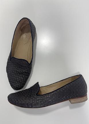 Жіночі туфлі з плетеної шкіри 40,5/41 розміру pierre cardin
