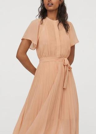 Сукня-плісе бежева h&m