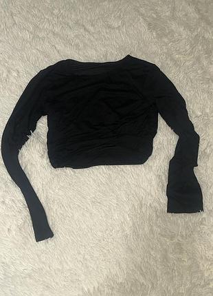 Лонг чорний базовий укорочений h&m