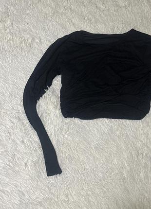 Лонг чорний базовий укорочений h&m 2