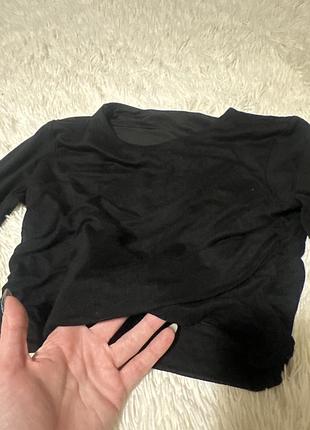 Лонг чорний базовий укорочений h&m 4