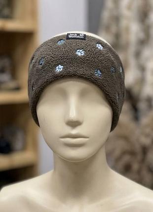 Пов'язка на голову дитяча jack wolfskin флісова коричнева