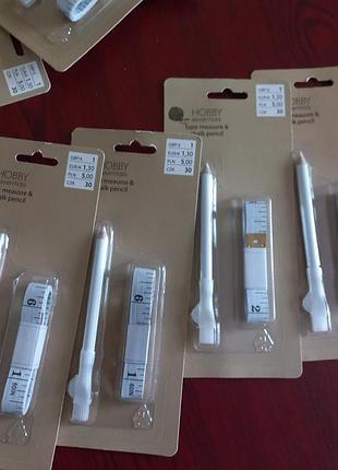 Набір для шиття hobby essentials сантиметрова стрічка та крейдяний олівець