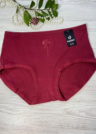 Трусики женские из хлопка в рубчик от бренда anttifu арт. 3008🎀