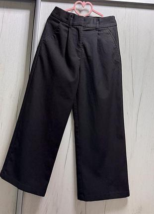 Штани брюки палаццо wide leg чорні next 8-9 років 128-134 см