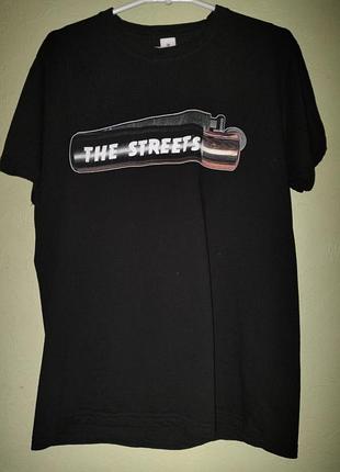 Футболка черная с принтом the streets tour мерч