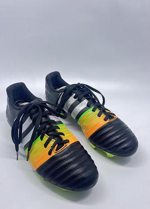 Футбольні бутси adidas nitrocharge 4.0 fg чорно-помаранчеві 40 2/3 розмір