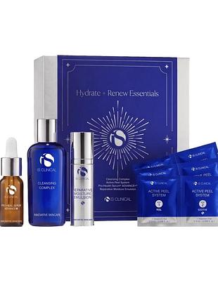 Is clinical hydrate and renew essentials(cleansing complex (60 мл) reparative moisture emulsion (50 г) pro-heal serum (15 мл) active peel system 3шт)