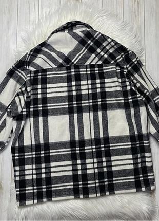 Zara тёплая рубашка в клетку 4