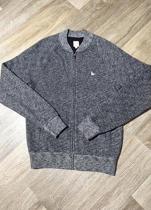 Чоловіча тепла кофта-бомбер jack wills на блискавці, розмір s (за биркою вказаний неправильно)