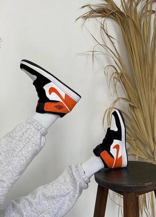 Nike air jordan retro 1 black/orange🆕шикарні кросівки найк🆕 купити накладений платіж