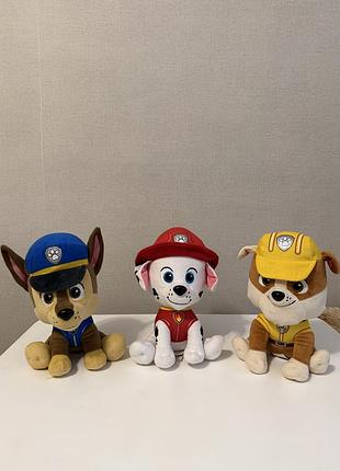 М'які іграшки paw patrol щенячий патруль набір гончик, маршал, кремез