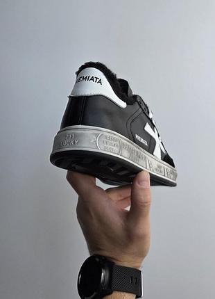Premiata steven | fur 
• black white • 9