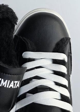 Premiata steven | fur 
• black white • 3