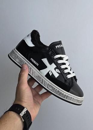 Premiata steven | fur 
• black white • 6