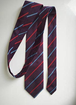 Бордовый галстук галстук с полосатым принтом charles tyrwhitt
