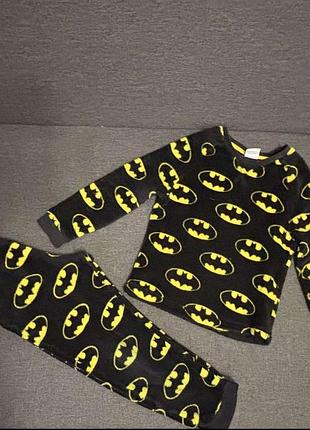Тепла махрова піжама batman хлопчику george 5-6р. 110-116см.