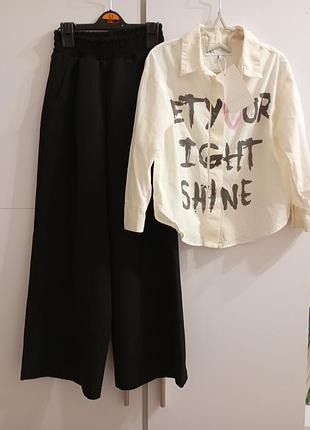 Комплект дитячий zara сорочка та штани 7 років