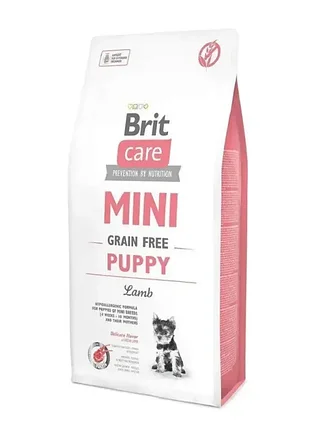 Сухий корм для собак brit care mini grain free puppy lamb 2 кг