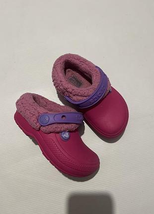 Утеплені crocs c10 крокси 27 зі змінною підкладкою