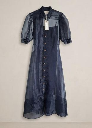 Сукня-міді жіноча coats темно-синя з органзи