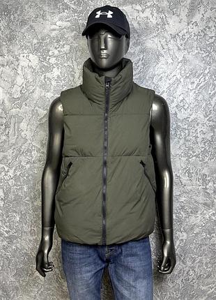 Abercrombie & fitch water resistant жилетка m размер стеганая демисезонная хаки