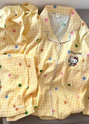 Піжама «hello kitty» жовта, нова, розмір xs-m