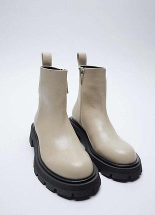 Черевики zara 41р шкіра