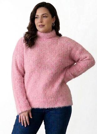 Нежный пушистый свитер оверсайз boohoo (размер l-3xl)