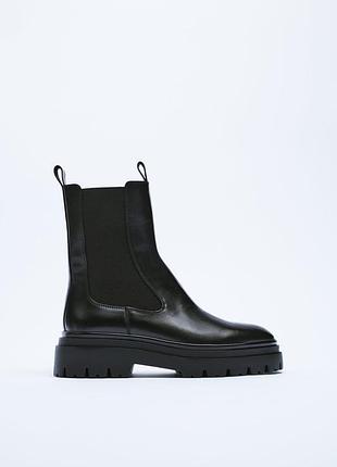 Черевики zara 41р шкіра