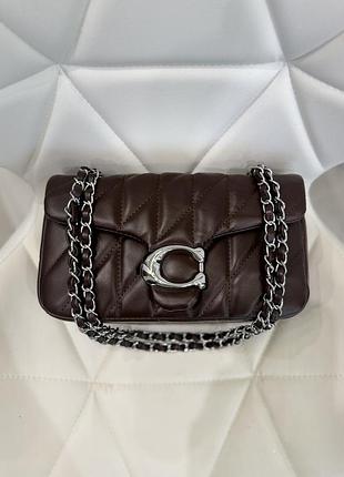 Сумка coach tabby shoulder bag 26 шоколадного кольору