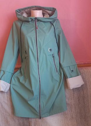 Жіночий плащ-тренч lidia design, колір м'ята, розмір 50 м