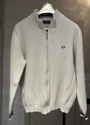 Vintage fred perry full zip heavy knit jumper