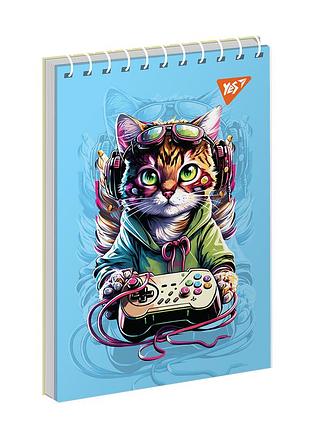 Зошит для записів yes а6 cat 80 аркушів клітинка