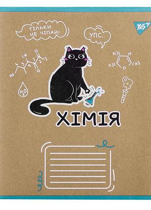 Зошит предметний yes хімія black cat 48 аркушів клітинка