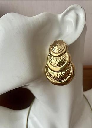 Avon вінтажні сережки великі легкі золотисті американський вінтаж