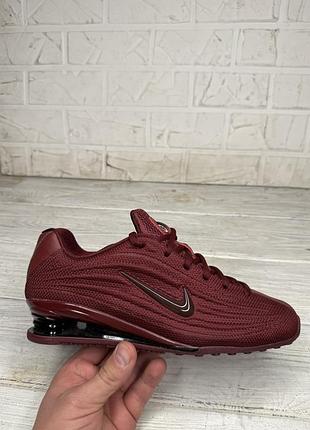 Модные женские кроссовки nike w shox z цвет бургунди