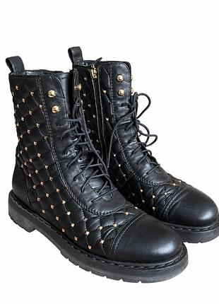Черевики valentino garavani rockstud шкіряні чорні