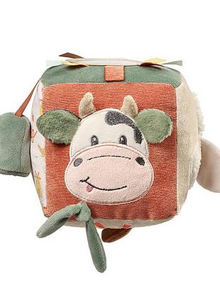 Игрушка сенсорная куб "коровка бинго(11х11 см.)/babyono"