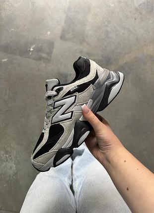 Жіночі кросівки new balance 9060 light gray black goretex termo | 37–41