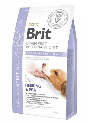 Сухий корм для собак brit veterinary diet gastrointestinal herring & pea 2 кг