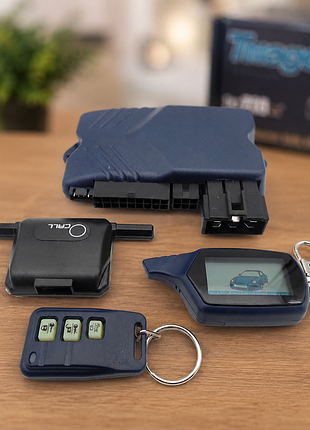 Втосигналізація car alarm 2 way b9 / двостороння автомобільна сигналізація з автозапуском та інтелектуальним запуском двигуна